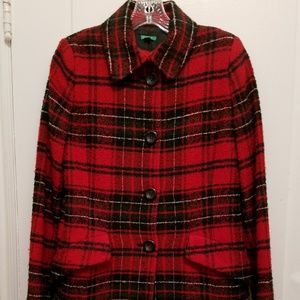 Benetton plaid coat, so cute!